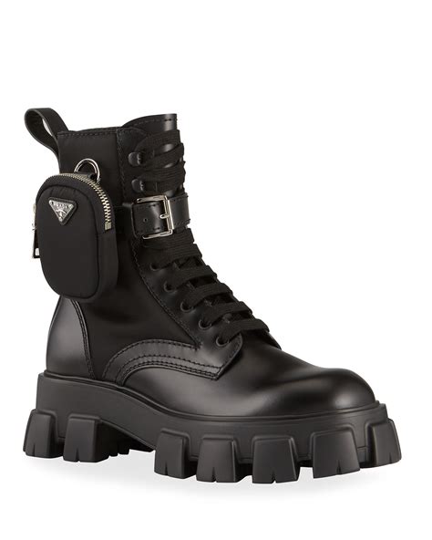 prada monolith white boots|prada monolith boots men's.